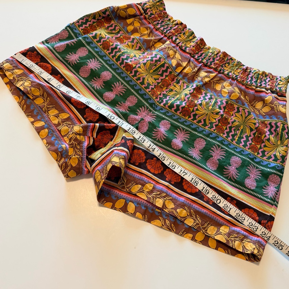 Vero Moda Tropical pineaple print cotton Summer Shorts size L, colorful, NWOT - Picture 7 of 14